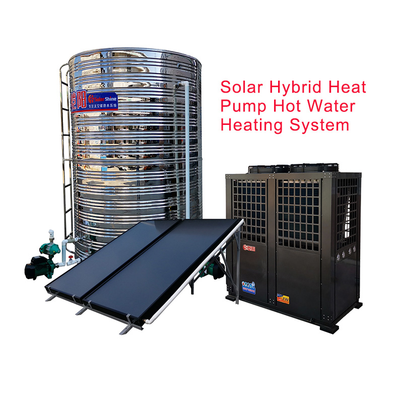 Zonnecollector Hybride warmte _Pomp warm water _Verwarmingssysteem