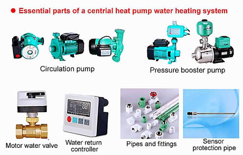 accessories for solar and heat pump system