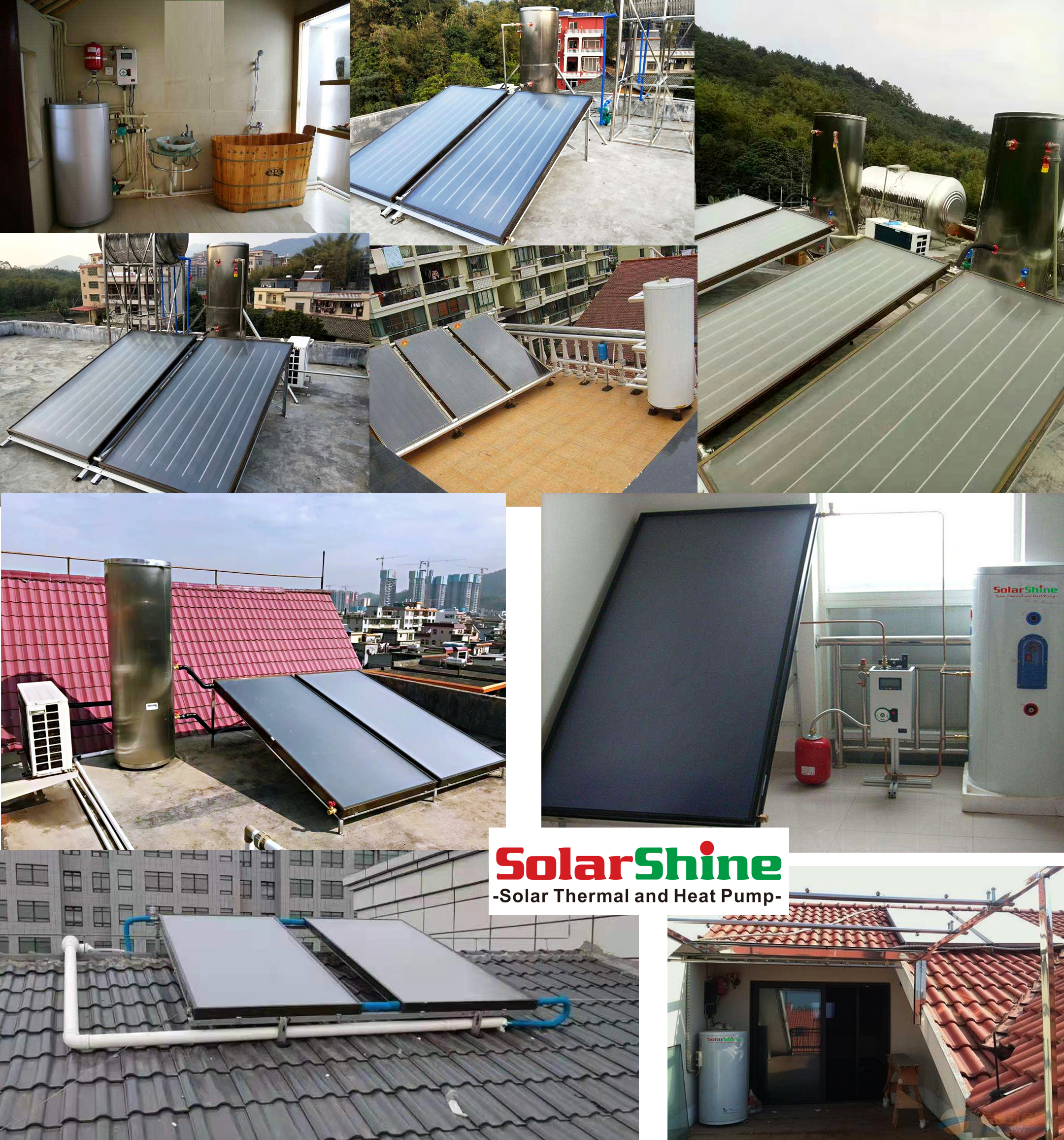 application of split solar water heater