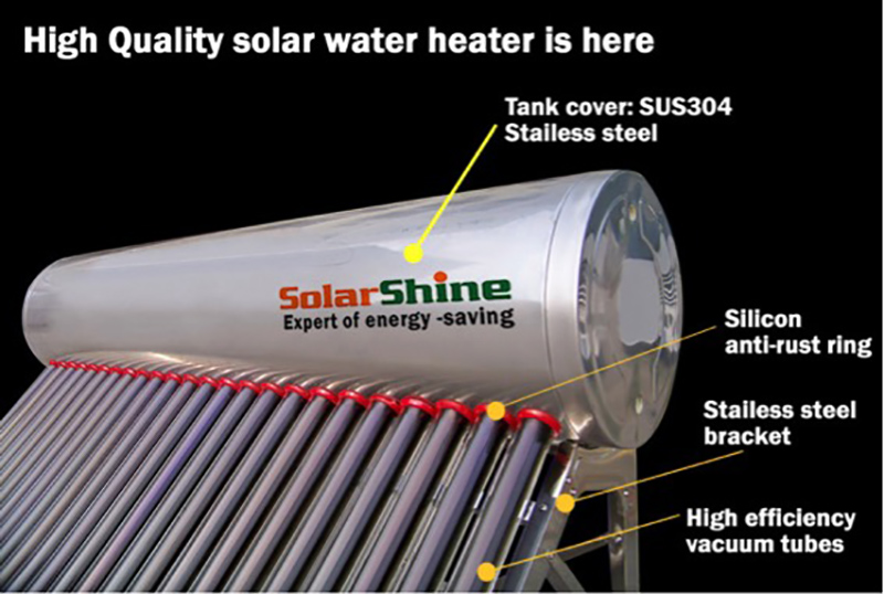tubo de vácuo aquecedor solar de água